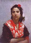   Raimundo de Madrazo y  Garreta A Gypsy Sweden oil painting reproduction